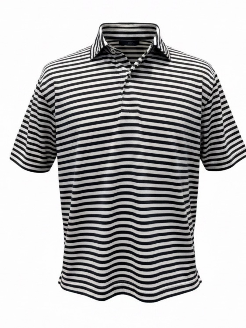 FG Tech Men’s Short-Sleeve Polo. Black, White. Large
